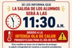se informa a la comunidad sobre la suspensión de clases por intensa ola de calor